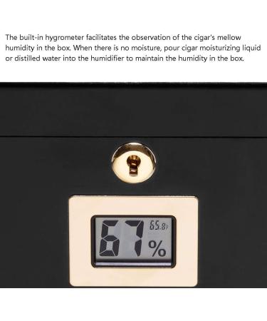 Humidor Cigar Clear Glass Travel Cedar Wood Humidifying Storage 25-30 Cigars - Buy Online on GoSupps.com