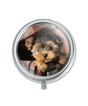 Yorkie Yorkshire Terrier Puppy Dog in Briefcase Trunk Suitcase Pill Case Trinket Gift Box