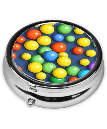 Colorful 3-Compartment Round Pill Box Organizer | Portable Travel Pill Storage | International Shipping Available - Buy Online on GoSupps.com
