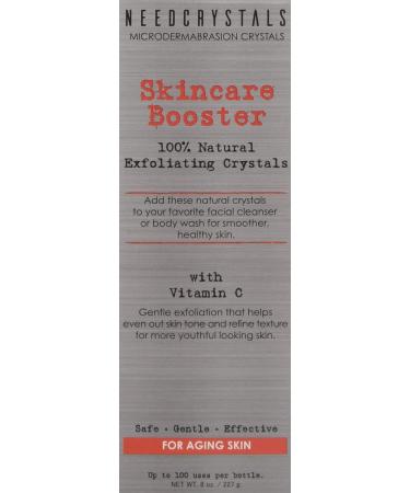 Needcrystals Microdermabrasion Crystals - Natural Facial Peeling with Vitamin C for Dry Skin Wrinkle Reduction & Brightening (227g) - Buy Online on GoSupps.com