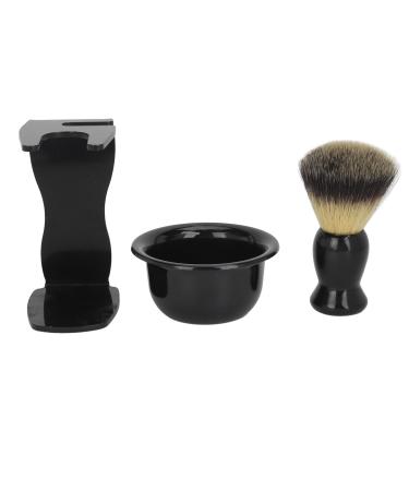 MIXCUT Beard Foam Brush for Men Beard Foam Brush Set with Soap Dish Brush Stand Nylon Hair Beard Grooming Brush Set