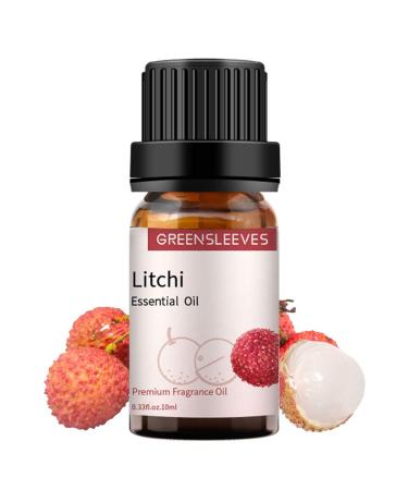 GREENSLEEVES Litchi Essential Oil 10ml 100% Pure Organic Litchi Scent Aromatherapy Diffuser Oils 10ml (Litchi)