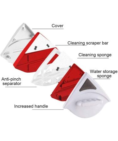 Double-Sided Magnetic Glass Wiper Cleaner for Window Cleaning Tools Suitable for 15-24mm Thickness Double Hollow Windows Sliding Doors Shower Screens and Mirrors - Buy Online on GoSupps.com