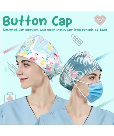 VIAOLI Adjustable Working Cap | Breathable Scrub Caps with Buttons & Cotton Sweatband | Nursing Hat for Men & Women - Buy Online on GoSupps.com