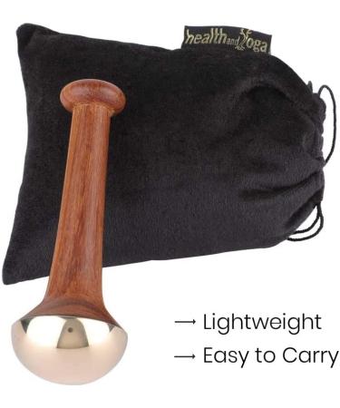 HealthandYoga(TM) Kansa Face and Foot Massager - Ayurvedic Bronze Benefits for Restoring Luster and Detoxification - Small Size - Buy Online on GoSupps.com