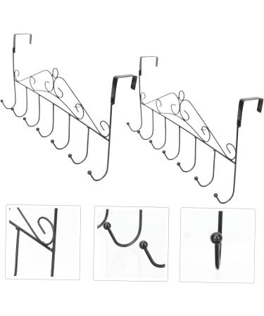 SOESFOUFU Door Behind Hanger 2pcs Door Hook Metal Clothes Hanger Towel Hook Bathroom Towel Nail- Coat Hook Shelf On The Door - Buy Online on GoSupps.com