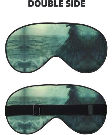 SSIMOO Sea Witch Inspired Sleep Mask | Adjustable Breathable Eye Mask for Comfortable Sleep | Stylish Black Design - Buy Online on GoSupps.com