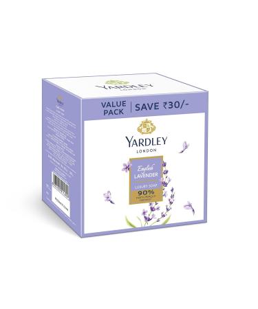 Yard ley London English Lavender Luxury Soap| Daily Bathing Soap For Women| Luxury Soap With Creamy Lather| 90% Naturally Derived| 100g Each (Pack of 3)