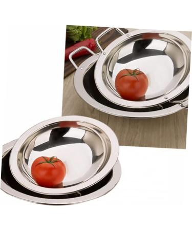 Ciieeo 3pcs Pancake Pan Flat Pan Nonstick Induction Cooker Pan Stainless Frying Pan Commercial Griddle Seafood Serving Platter Stainless Steel Pan Omelet Pan Hot Pot Seafood Pot Silverx3pcs 29 25.3CMx3pcs - Buy Online on GoSupps.com