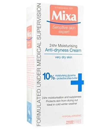 Mixa Anti Dryness Face Cream 24h 10% Glycerine Very Dry Skin 50ml France Sensitive Skin Expert Since 1924