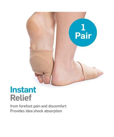 NatraCure Gel Metatarsal Pads - 1 Pair for Metatarsalgia Relief - Small/Medium Size - Ball of Foot Pain Cushion (Pack of 2) - Buy Online on GoSupps.com