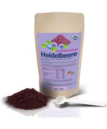 ERASVITAL Wild blueberry fruit powder 100 g freezedried in raw food quality without additives from wild collection Northern Russia Karelia provides antioxidants versatile use simply tasty - Buy Online on GoSupps.com