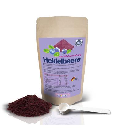 ERASVITAL Wild blueberry fruit powder 100 g freezedried in raw food quality without additives from wild collection Northern Russia Karelia provides antioxidants versatile use simply tasty