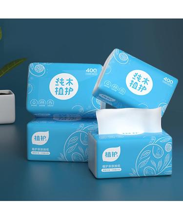 4-Ply White Disposable Facial Tissue Napkins - 1600 Sheets (4 Packs x 400 Sheets) - Car Tissue Refills - Buy Online on GoSupps.com
