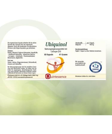 Buy Quintessence Ubiquinol Capsules - 30 Pieces | 100 mg Coenzyme Q10 | Pure & Additive-Free - Buy Online on GoSupps.com