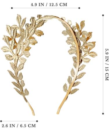 TOVINANNA Wedding Headband Golden Bride Wedding Headpieces Olive Leaf Headband Cosplay Greek Goddess Headband Golden Leaves Bridal Crown Hair Decor for Bride Bridesmaid greek or Roman Decor - Buy Online on GoSupps.com
