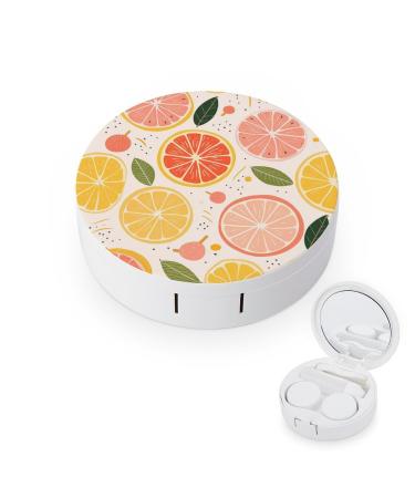 Contact Lens Case Colorful Fruit Print Portable Travel Contact Lens Box Contact Lens Storage Box
