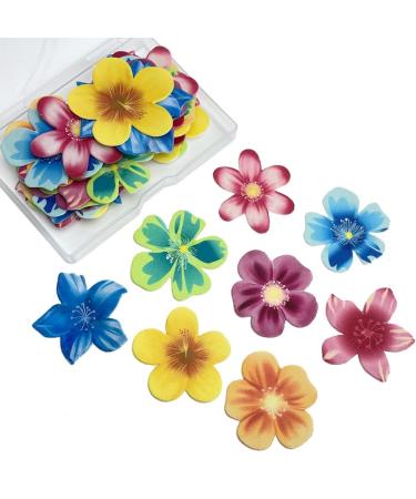 Set of 60 Large/Medium 90 Edible Wafer Paper Flowers for Decorating Christmas Wedding Birthday Cake Cocktail Mix Color Baking Dessert Inserts (Large 60pcs) (Large 60 pcs) - Buy Online on GoSupps.com