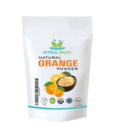 Herbal Magic's Pure & Natural Orange Powder Juice Powder - Rich & Vibrant Smoothies Shakes Juices Baking chocolates & Ice Creams - Free from Fillers & Preservatives - 100g (Pack of 1)