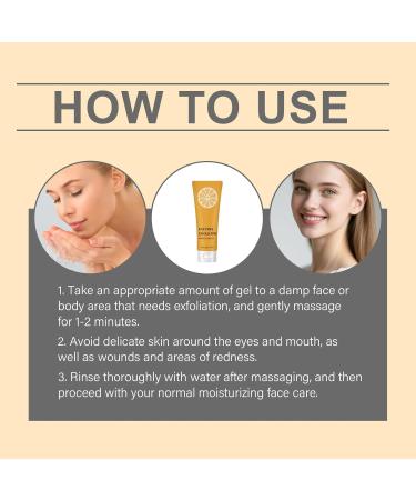 Gel exfoliant enzymatique l'orange pour le visage et le corps gel exfoliant purifiant doux illumine et adoucit la peau nettoie les pores et limine les points noirs parfum rafra chissant (6pcs) - Buy Online on GoSupps.com