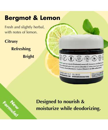 MONA All Natural Whole Body Deodorant Cream for Women & Men | For Private Parts | Aluminum & Baking Soda Free with Natural Fragrance | Bergamot & Lemon 2.0 oz (Pack of 1) Bergamot & Lemon 2 Ounce (Pack of 1) - Buy Online on GoSupps.com