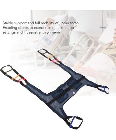 Patient Lift Sling Toileting Sling Padded Nylon Patient Lift Transfer Aid for Standing Walking Training Dark Blue Mesh H Shaped for Bariatric Nursing - Buy Online on GoSupps.com