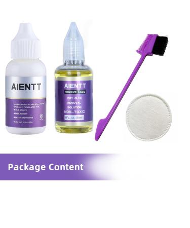 Lace Wig Glue & Remover Set - Waterproof Bonding Glue with Brush & Cotton | 38ml Glue & 30ml Remover - Perfect for Hair Replacement - Buy Online on GoSupps.com