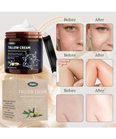 WAWJ Beef Tallow Skincare Organic Beef Tallow Cream Tallow Balm Pure Grass-Based Beef Tallow Cream Organic Beef Tallow for Face and Body Moisturizing Smooth Skin - Buy Online on GoSupps.com