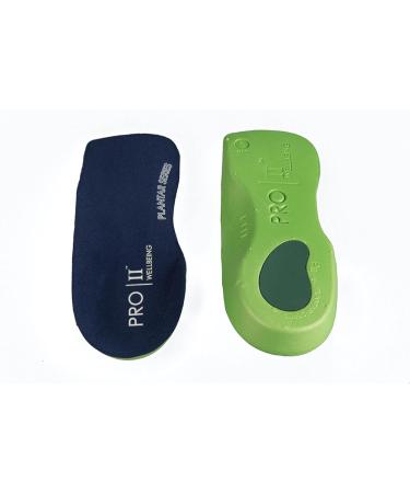 PRO 11 WELLBEING Slim Fit 3/4 Orthotic Insoles with Heel Pad for Plantar Fasciitis (Size 13/14 UK, Green) - Buy Online on GoSupps.com