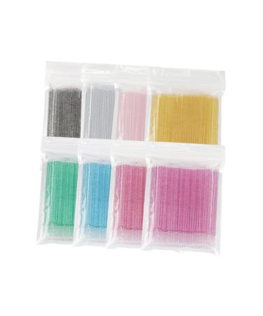 MAGICLULU 600pcs Eyelash Cleaning Cotton Lengthening Mascara Eyelash Extension Supplies Lash Extensions Supplies Lash Brush for Eyelash Extensions Lip Cleaning Brush Colorful Nylon Wool