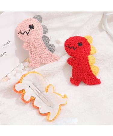 Dinosaur Girl Hair Clips Set - Cute Barrettes for Girls, Snap Hairpins for Women and Kids - Buy Online on GoSupps.com