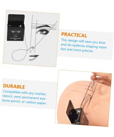 Healeved Eyebrow Ink Brow Map Line Cosmetic Measuring Tools Eyebrow Mapper Tool Eye Brow Corrector 4.6x1.8x7.5cm Black - Buy Online on GoSupps.com