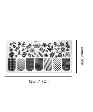 Buy Nopeilvi Butterfly Nail Stamp Plates - Christmas Nail Art Stamping Templates for DIY Manicure - Buy Online on GoSupps.com
