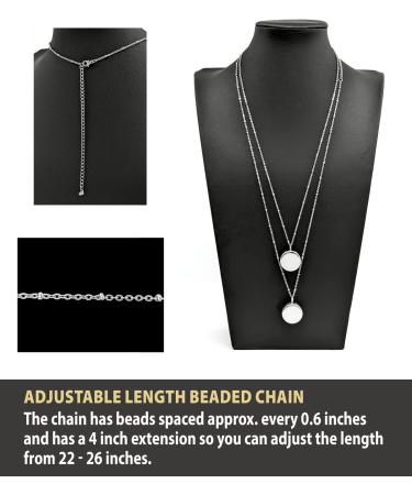 Round Pill Locket Necklace | Secure Closure Pill Box Jewelry for Nitroglycerin & Keepsakes - 26" Silver - Buy Online on GoSupps.com