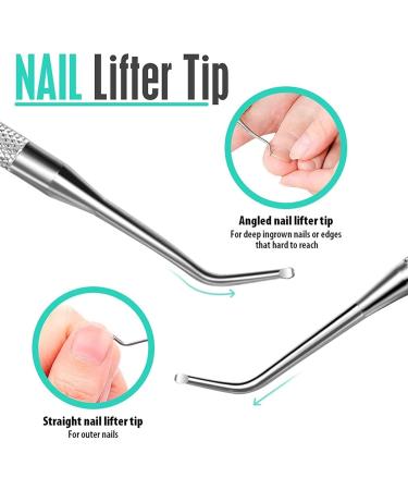 Manicure Nail File Kit Nail Cuticle Remover Kit Nail File and Buffer Set with Double-Sided Nail Files/Polishing Files/Cuticle Nippers/Pusher/PeelerToenail File - Buy Online on GoSupps.com