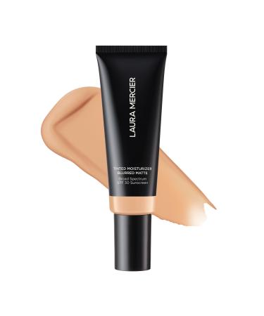 Laura Mercier Tinted Moisturizer Blurred Matte with SPF 30: 24HR+ Shine Control and Blurring Long Lasting Sheer to Light Buildable Coverage Blurs the Look of Pores Skin Tint 1.5 Ounce (Full Size) 2N Maple - Light with