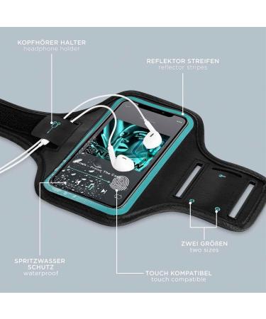 Oneflow SportArnand Arm Bag for iPhone 15 Pro Max - Fitness Running Bracelet & Outdoor Smartphone Holder in Blue & Black - Buy Online on GoSupps.com