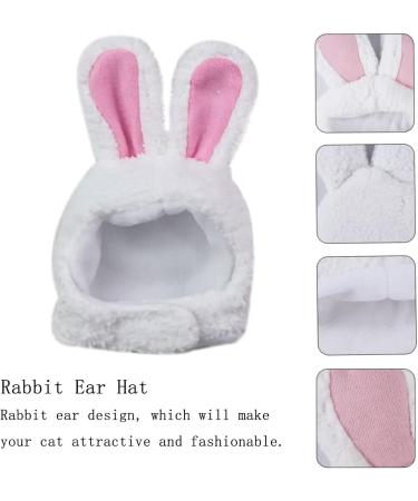 LZZEM 2PCS Pet Headwear Hat Cute Costume Bunny Rabbit Hat with Ears Pet Cap Party Costume Headwear Rabbit Hat Headband for Cats and Small Dogs Kitten Puppy Party Costume Accessory - Buy Online on GoSupps.com