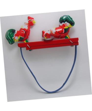 ibasenice 2pcs Iron Chicken Pecking Rice Children s Russian Iron Robot Animal Chicken 15X1.3CM Red - Buy Online on GoSupps.com