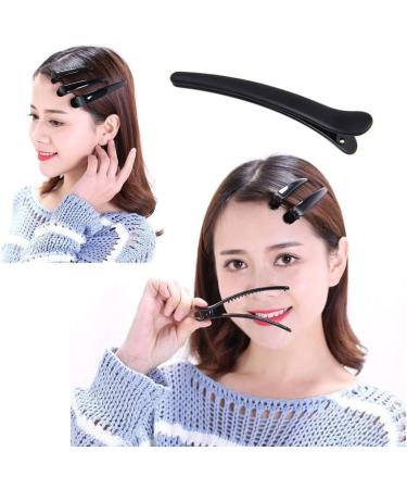 Deolven Hair Clips - 12 Professional Plastic Hairdresser Accessories for Women & Girls | 7.8cm Black Styling Salon Tools - Buy Online on GoSupps.com