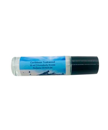 Caribbean Teakwood 10 ml Perfume Roll On Musk Perfume Woodsy Perfume Teakwood Perfume Cruelty Free Travel Size Perfume by Homebody Scents