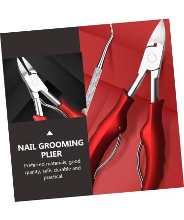 FRCOLOR 1pc Nail Clippers Cuticle Nippers Nail Clamp Nail Art Tool Bejeweled Kit Nail Groove Clamp Manicure Cuticle Red Rubber Modify Dead Skin 13.8x6.8cm - Buy Online on GoSupps.com