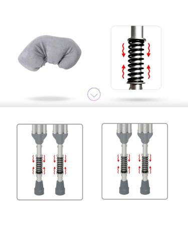 Crutches for Adults Underarm Handicapped Crutches/Canes for Disabled Persons Free Retractable Springs Adjustable Range 95-146 Cm - A Pair Great for Travel or Work (Double) Selfless dedication - Buy Online on GoSupps.com