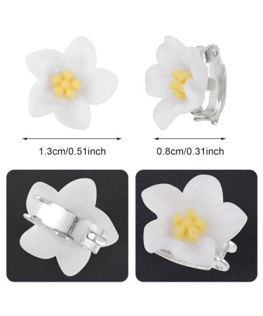 Ouligay 20 Pcs White Flower Hair Clips - Mini Floral Hair Accessories for Weddings & Women - Buy Online on GoSupps.com
