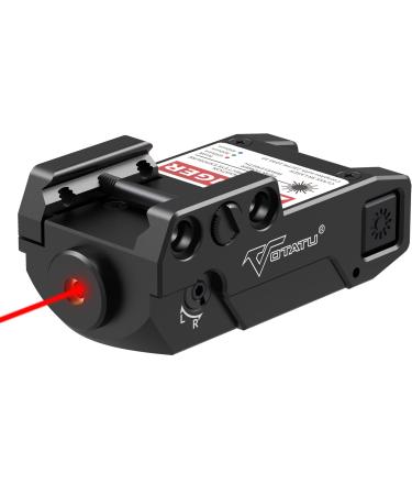Votatu H3L-R Strobe Tactical Red Laser Sight, Aluminum Metal Construction Pistol Mount Ultra Low Profile Red Beam Laser Sight with Magnetic USB Charging, Ambidextrous Control