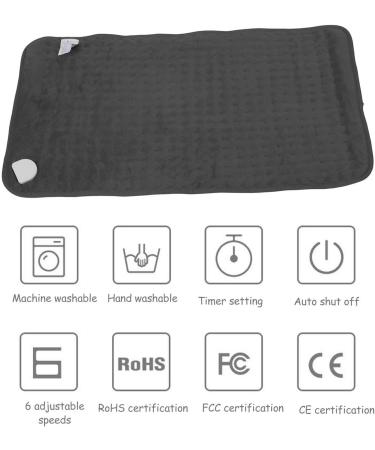 Tnfeeon Electric Heating Blanket - 6 Heating Modes | Fast Warming & Pain Relief | Perfect Home Comfort Gray - Buy Online on GoSupps.com