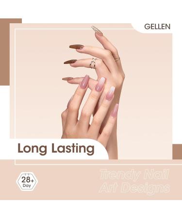 Gellen Gel Nail Polish Kit with UV Light - Gel Nail Polish Starter Kit 36W Nail Lamp & Gel Base Top Coat Black White Nude Jelly Gel Polish 10 Classic Colors Nail Art Gel Kit Manicure Set - Buy Online on GoSupps.com