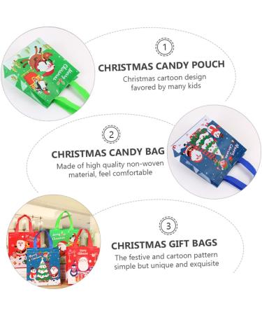 CAXUSD 12pcs Christmas Bag Candy Bags Santa Bags Xmas Candy Bag Non-woven Bags Three-dimensional - Buy Online on GoSupps.com