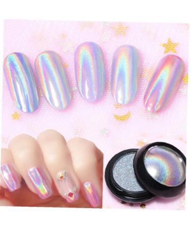 Holographic Glitters Nail Powder Rainbow Dust Manicure Nail Art Accessories 0.5G/Box