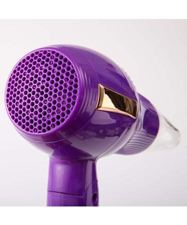 Powerful Hairdryer Travel Hair Dryer Foldable Lightweight Blow Dryer Fast Drying Hair Dryer 1000W with 3 Temperatures DC Motor Overheating Protection Function for Travel and Family Purple Small Gift - Buy Online on GoSupps.com